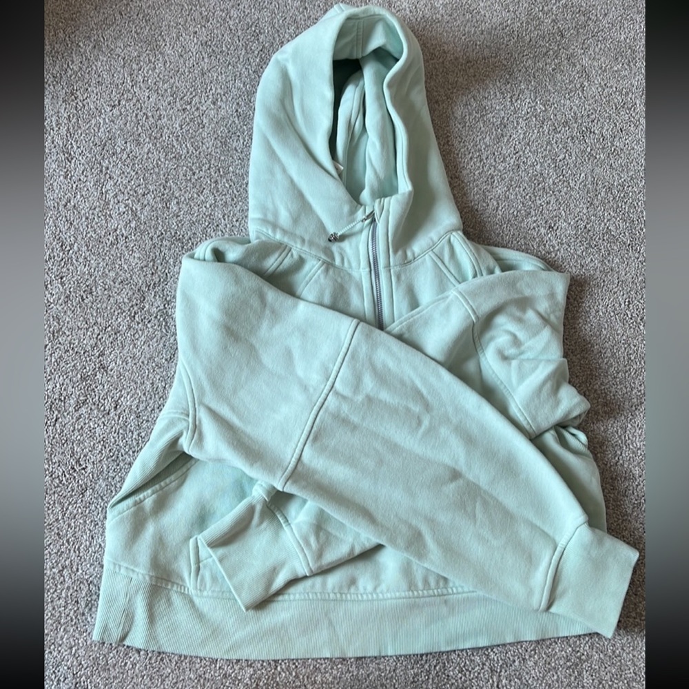 Mint lululemon scuba half zip